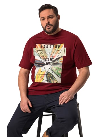 Men Plus Kurzarm T-Shirt in bordeauxrot