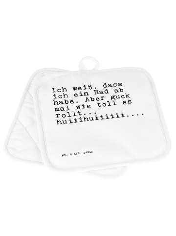 Mr. & Mrs. Panda Topflappen Ich weiß, dass ich... mit Spruch in Weiß