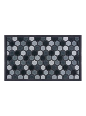 GMD Living Fußmatte SANTORINI Hexagon in Farbe grau
