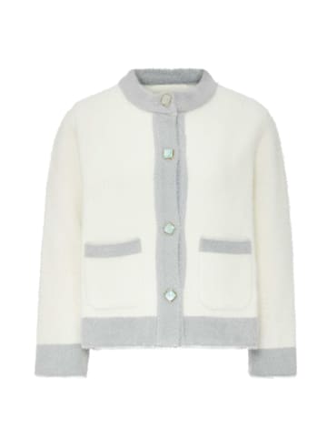Usha Cardigan in Wollweiss Grau