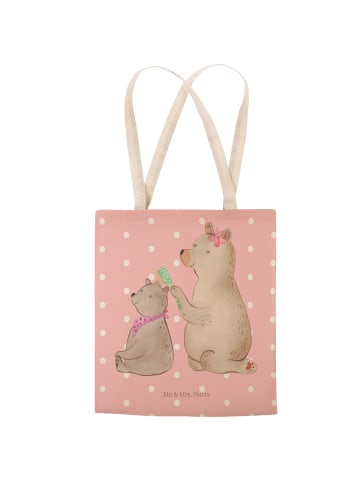 Mr. & Mrs. Panda Stoffbeutel Bär Kind ohne Spruch in Rot Pastell