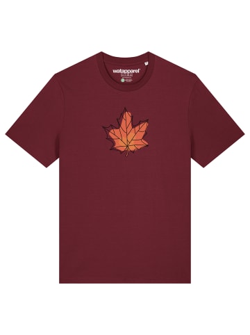 wat? Apparel T-Shirt Herbst in Weinrot