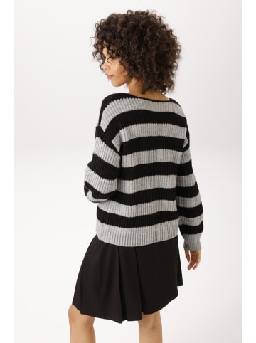 Aniston CASUAL Strickpullover in hellgrau-meliert-schwarz
