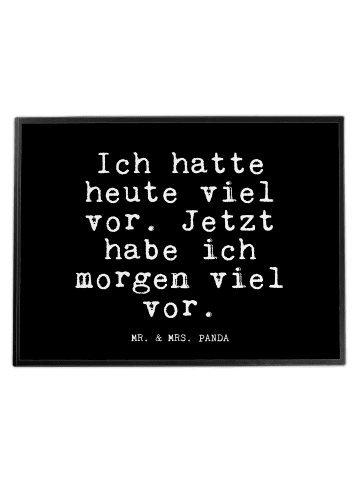 Mr. & Mrs. Panda Schreibtischunterlage Ich hatte heute viel... m... in Schwarz
