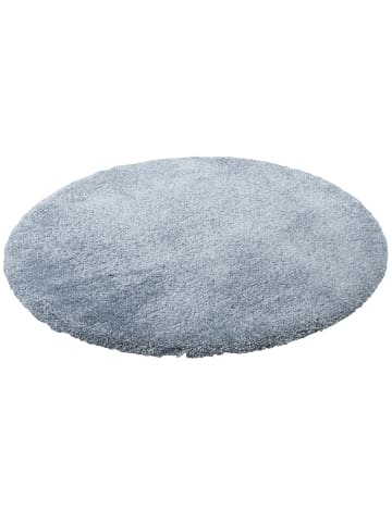 Snapstyle Luxus Hochflor Shaggy Teppich Dream Rund in Blau