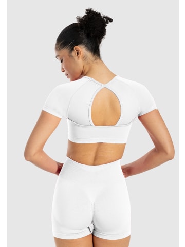 SMILODOX Crop Shirt Soheli in Hellgrau