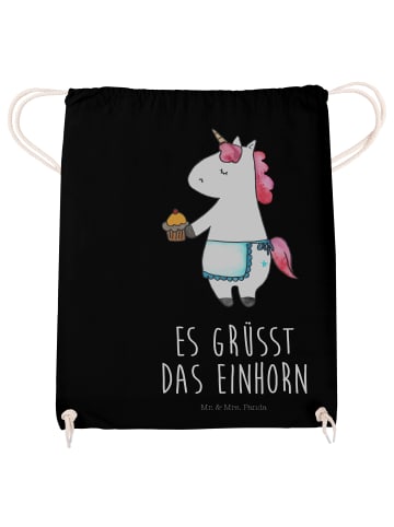 Mr. & Mrs. Panda Stoffbeutel Einhorn Muffin mit Spruch in Schwarz