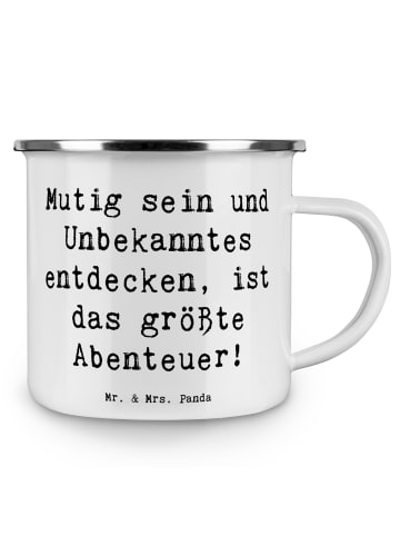 Mr. & Mrs. Panda Pott Spruch Unbekannte Orte erkunden mit Spruch in Weiß