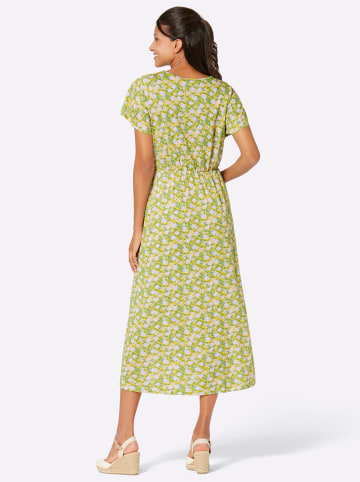 Sieh an! Jersey-Kleid in ecru-lila-bedruckt