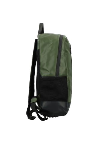 Greenburry Upcycled Tarpaulin Daypack 39.5 cm Laptopfach in olive-black