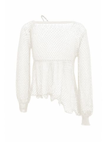 faina Women Sweater in Wollweiss