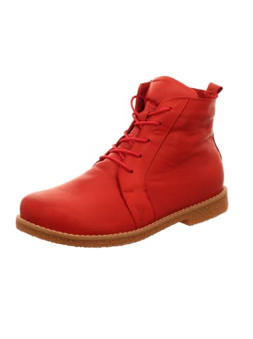 Esgano Damenschnürrstiefel warm flach Da.-Stiefelette in  Rot