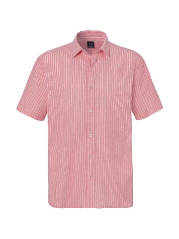 John Devin Kurzarmhemd in rot-weiß-gestreift