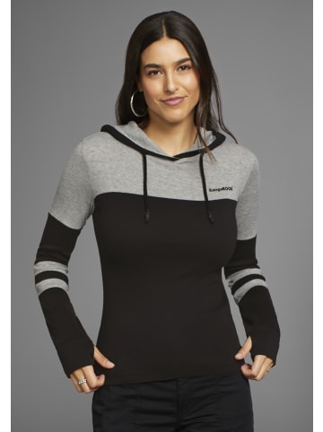 Kangaroos Kapuzenshirt in schwarz-grau