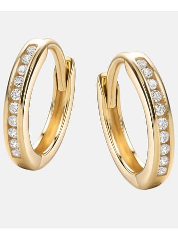 Diamant L'éternel Ohrringe aus 375 Gelbgold mit Zirkonia