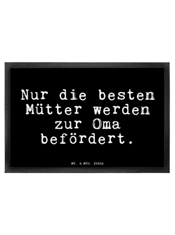 Mr. & Mrs. Panda Bodenvorleger Nur die besten Mütter... mit Spruch in Schwarz