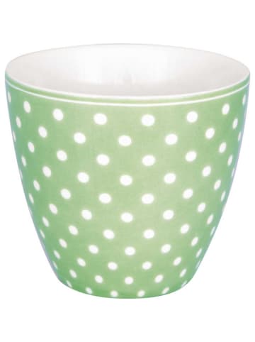 Greengate Latte Cup Becher DOTTY PALE GREEN Grün mit weißen Punkten