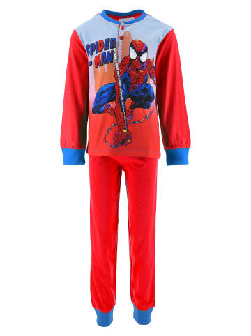 Spiderman 2tlg. Outfit: Schlafanzug Pyjama Langarmshirt und Hose in Rot