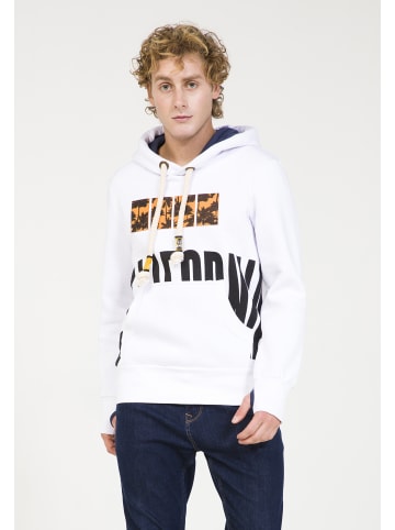 PLUS EIGHTEEN Herren Kapuzenpullover in Weiss