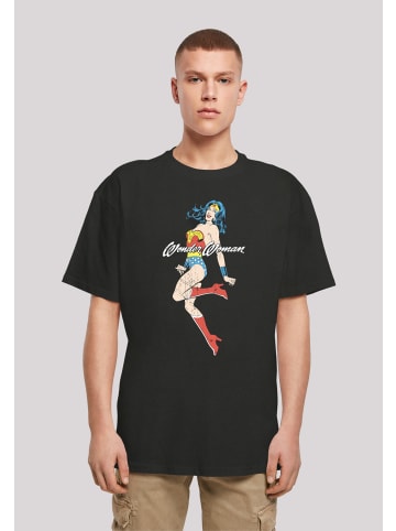 F4NT4STIC Heavy Oversize T-Shirt Wonder Woman Jump in schwarz