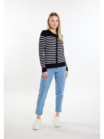 DreiMaster Damen Strickjacke in Schwarz Weiss