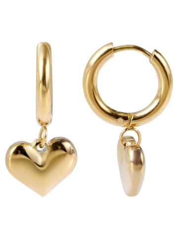 Adeliás Damen Anhänger – Herzanhänger aus Edelstahl in gold