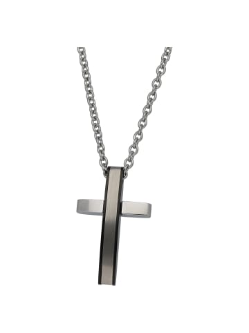 Jacques Charrel Kette Mit Anhänger Kreuz in Silber