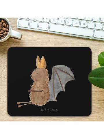 Mr. & Mrs. Panda Mousepad Fledermaus Sitzen ohne Spruch in Schwarz