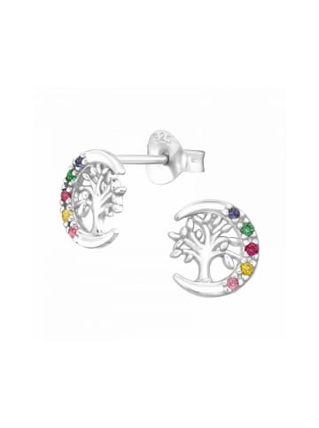 Alexander York Ohrstecker TREE OF LIFE Zirkonia in 925 Sterling Silber, 2-tlg.