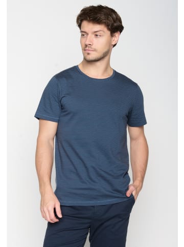 GreenBomb T-Shirt Basic in Deep Blue Stripes