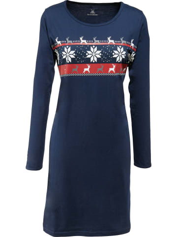 Erwin Müller Single-Jersey Nachthemd in dunkelblau