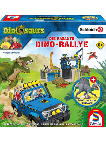 Schmidt Spiele Schleich, Dinosaurs, Die rasante Dino-Rallye | KINDERSPIELE LIZENZEN