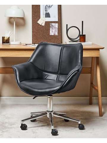 Beliani Bürostuhl NEWDALE in Schwarz - (W) 62 x (H) 79 x (L) 62 cm