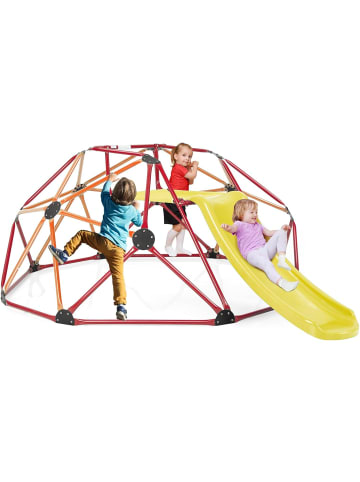 COSTWAY Kletterkuppel mit Rutsche ab 3 Jahren in Orange