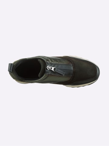 Heine Sneaker in khaki-oliv-gemustert