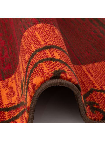 Pergamon Designer Teppich Samba Modern Bordüre in Rot Orange