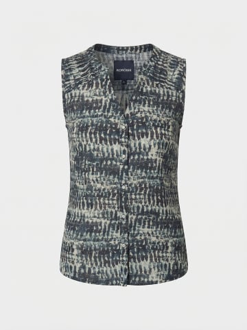 KOROSHI Ärmellose, bedruckte Damenbluse in blau
