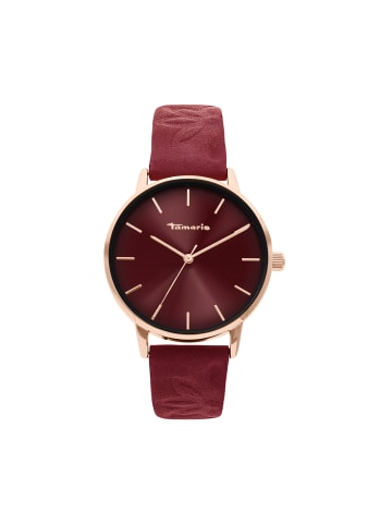 Tamaris Uhr - Stamped Flowers in rot