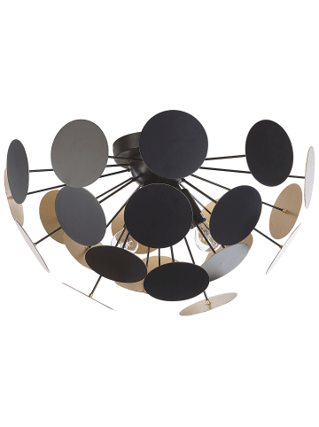 Beliani Deckenleuchten MARITSA in Schwarz/Gold - (W) 52 x (H) 28 x (L) 52 cm