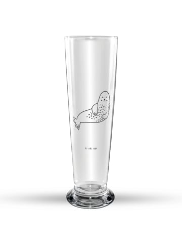Mr. & Mrs. Panda Bierglas Robbe Lachen ohne Spruch in Transparent