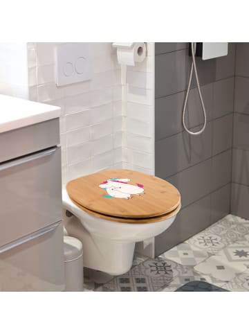 Mr. & Mrs. Panda Motiv WC Sitz Einhörner Umarmen ohne Spruch in Braun