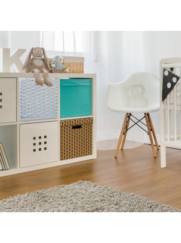relaxdays 2 x Aufbewahrungskorb in Grau - (B)32 x (H)31 x (T)30 cm