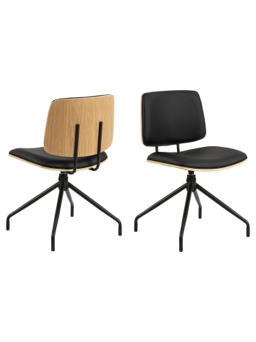 ebuy24 Esszimmerstuhl Owen Schwarz 2er Set