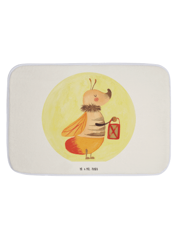 Mr. & Mrs. Panda Badezimmerteppich Glühwürmchen ohne Spruch in Weiß