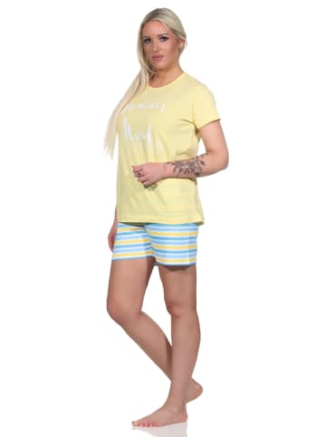 NORMANN Shorty kurzarm Pyjama und - 73809 in gelb