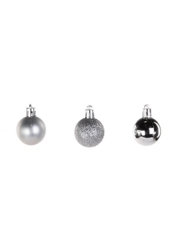 Home&Styling Collection Weihnachtskugeln, 24-teiliges Set in Silbern, (B) 6 x (H) 12 x (L) 9 cm