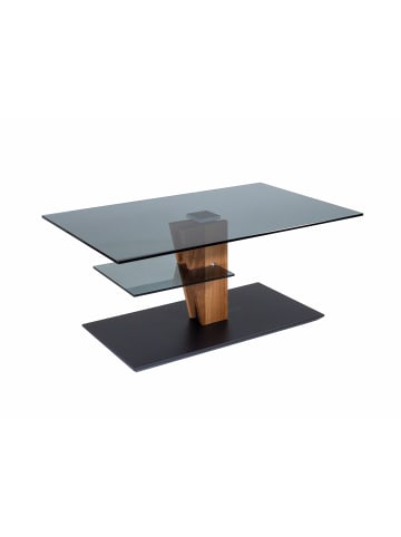58 aufm Kessel COUCHTISCH höhenverstellbar Clio 100x47x60 Parsolglas Wildeiche/Grau