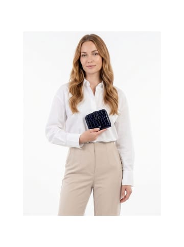 Cayenne Geldbörse RFID Schutz Leder 10 cm nachtblau