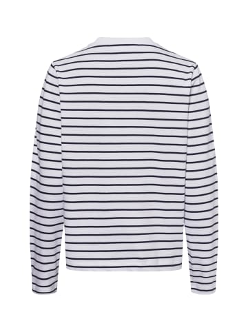 SAMSOE & SAMSOE Langarmshirt Sacamino in weiß marine