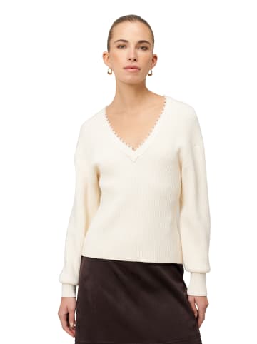Zero  Pullover mit Perlen in Eggnog